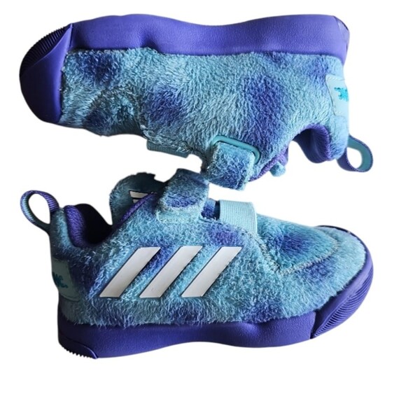 Adidas x Disney Monsters Inc. Mike Wazowski Sneakers Kids Size 6 Blue Fuzzy - Picture 6 of 12